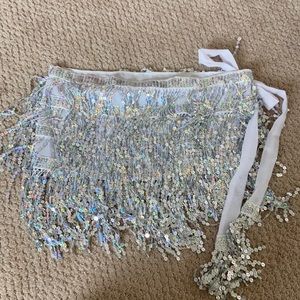 Sparkly tie skirt